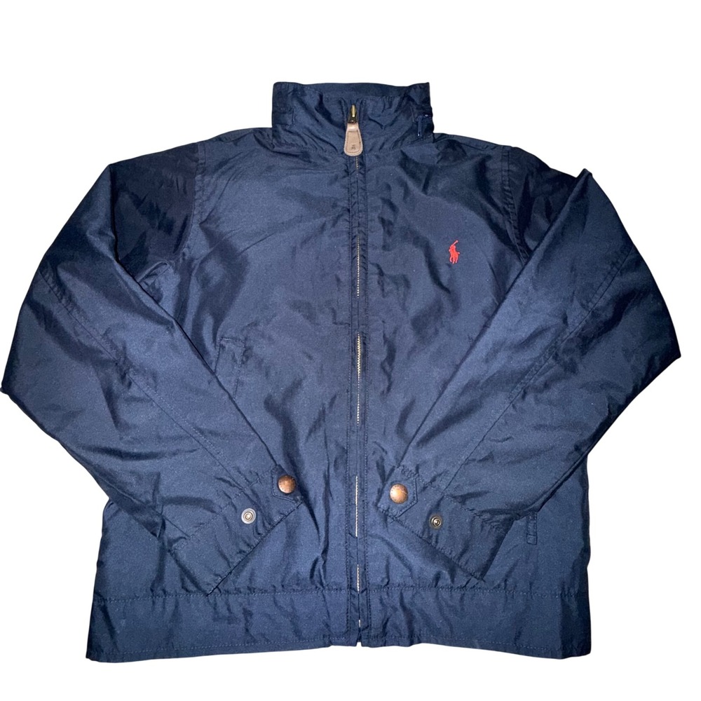 Polo Ralph Lauren Jacket S(8/10)Navy‎ Blue Hooded Jacket Preppy Classic